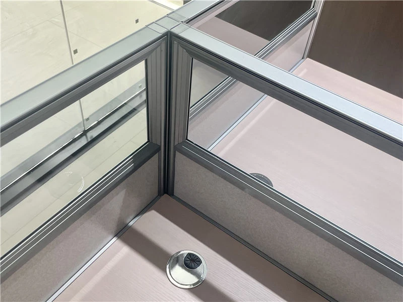 Modern Office Cubicle Table | Modular Multi-Person Workstation 