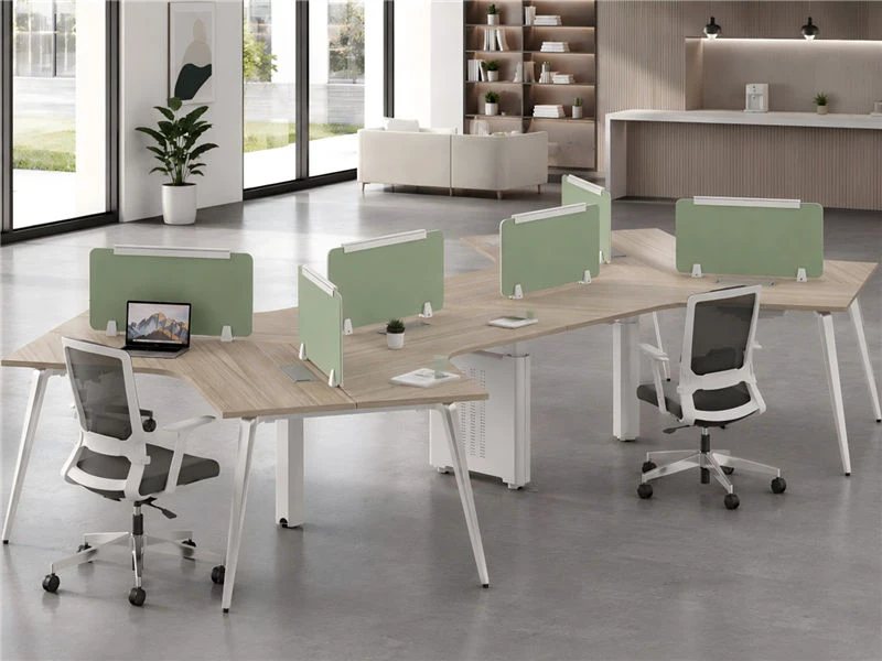 120&deg; Office Benching Desk Workstation with Mobile Drawer
