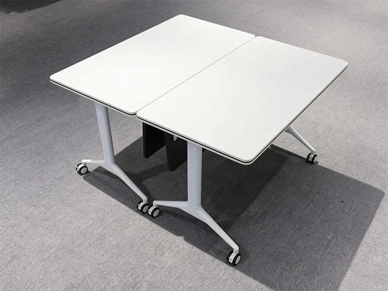 Modern Flip-Top Training Table with Wheels for Offices