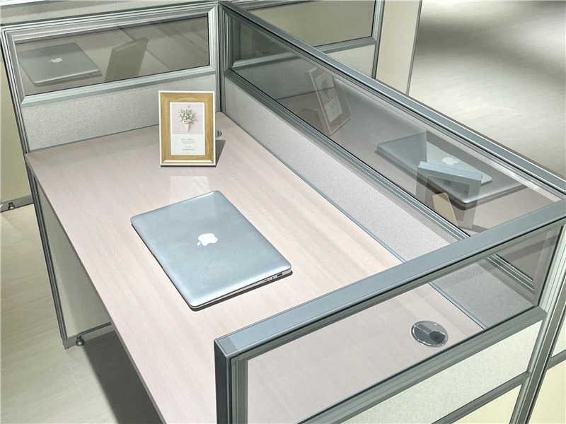 Modern Office Cubicle Table | Modular Multi-Person Workstation 