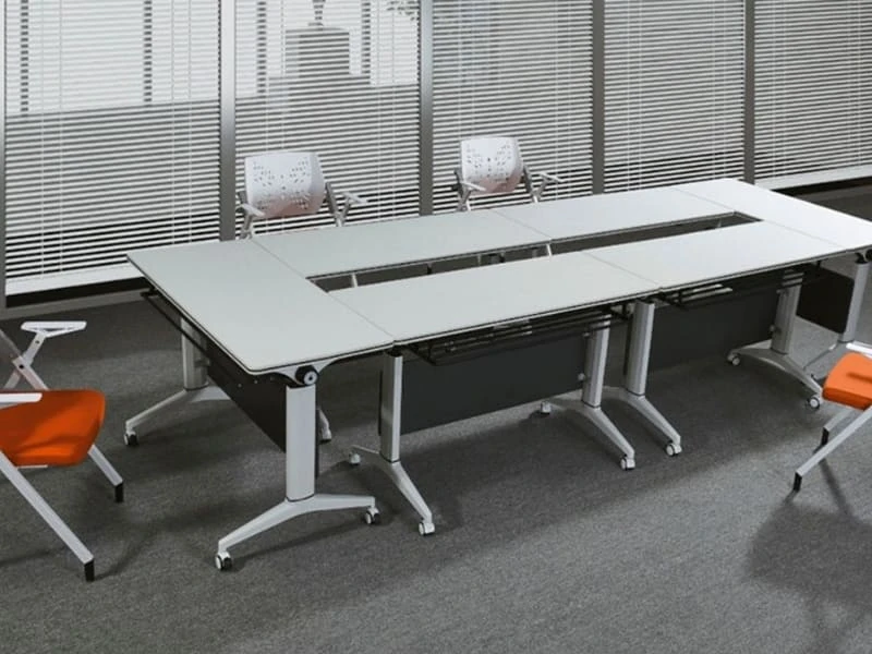 Stackable Meeting Room Folding Training Tables with Casters