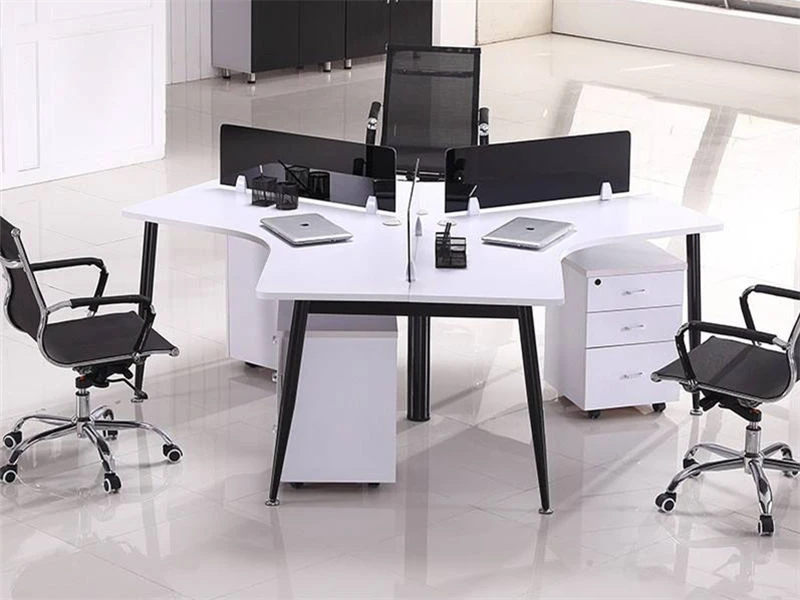 120&deg; Office Benching Desk Workstation with Mobile Drawer