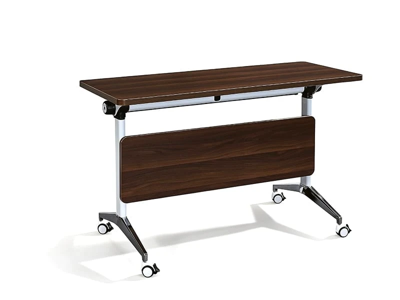 Modular Flip-Top Training Table with Wheels for Office
