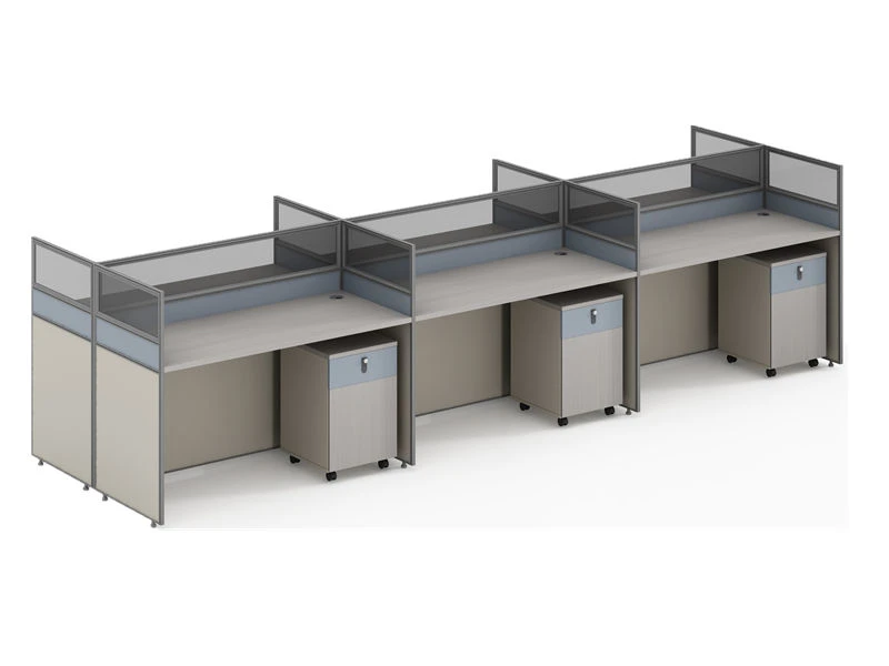 Modern Office Cubicle Table | Modular Multi-Person Workstation 