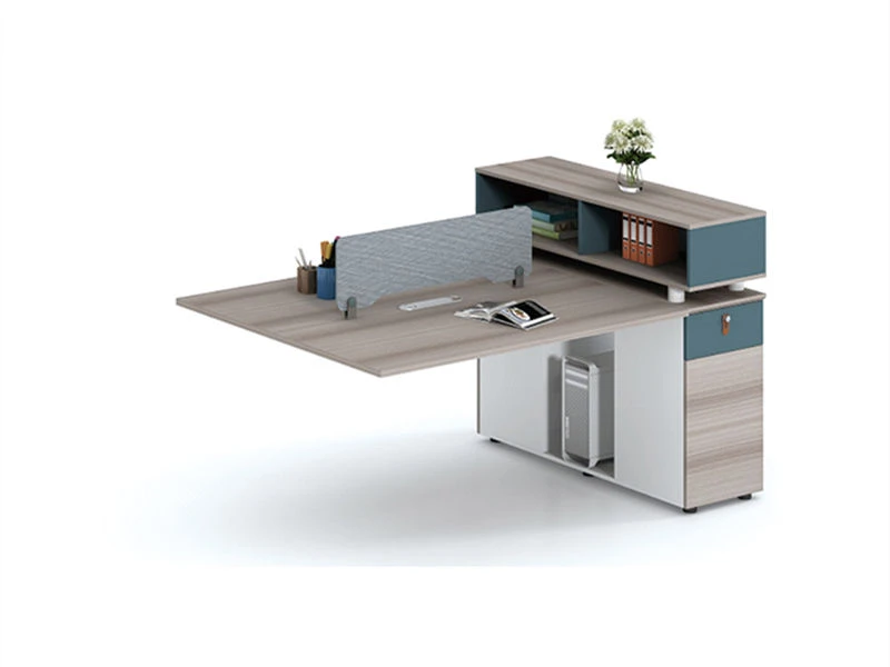 Office Desk Benching Workstation with Storage & Bookshelf