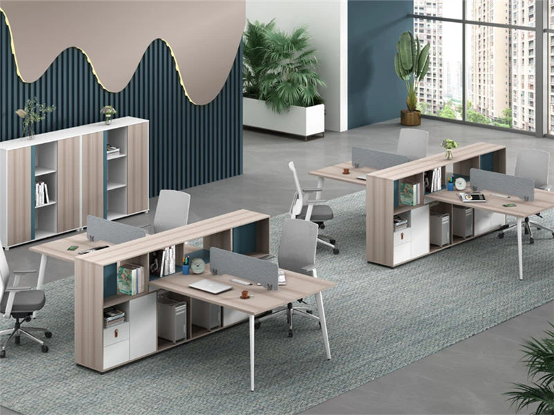 Modular Office Workstation with integrated Cabinet & Bookshelf