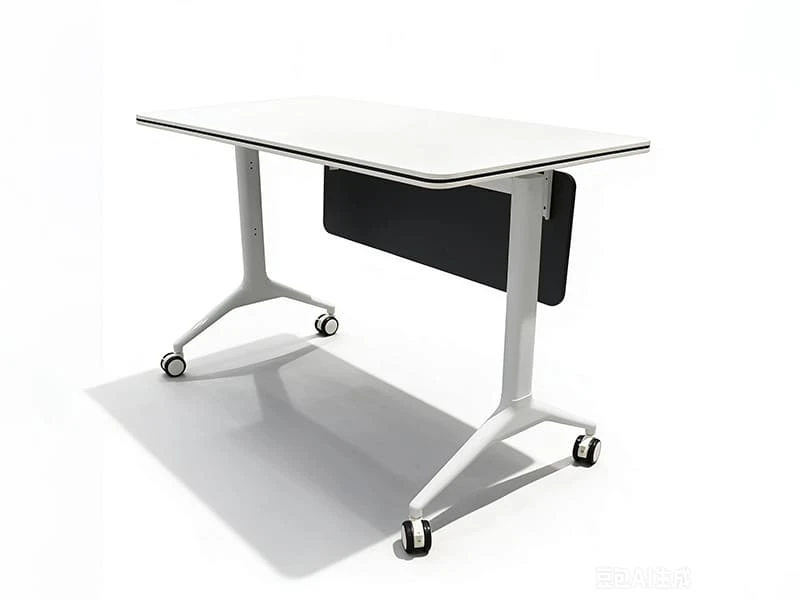 Modern Flip-Top Training Table with Wheels for Offices