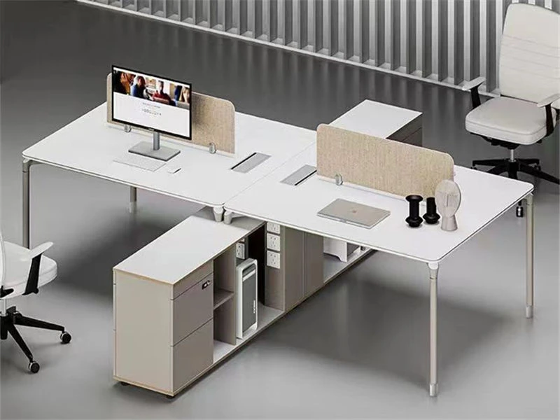Office Bench Workstations with Side Cabinets