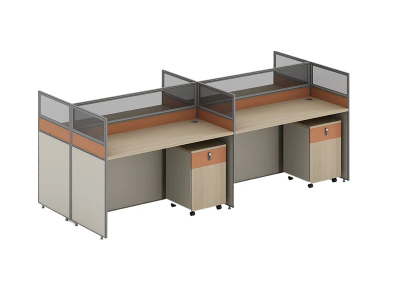 Modern Office Cubicle Table | Modular Multi-Person Workstation 