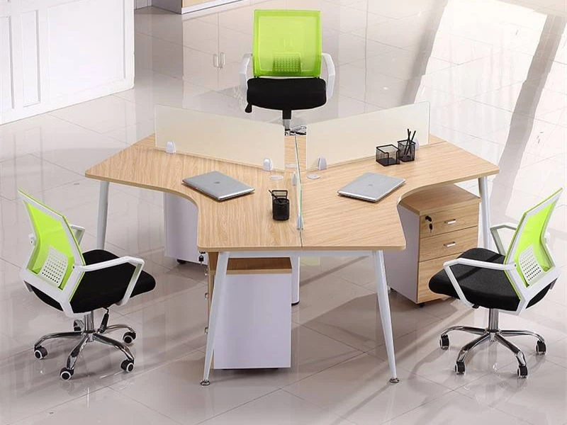 120&deg; Office Benching Desk Workstation with Mobile Drawer