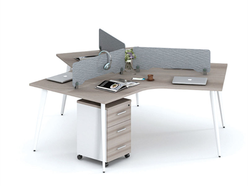 120&deg; Office Benching Desk Workstation with Mobile Drawer