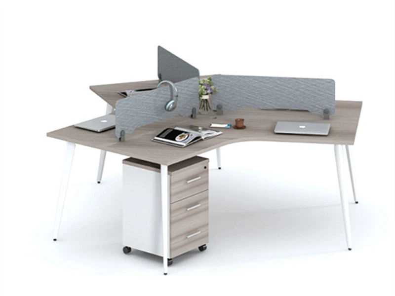 120&deg; Office Benching Desk Workstation with Mobile Drawer