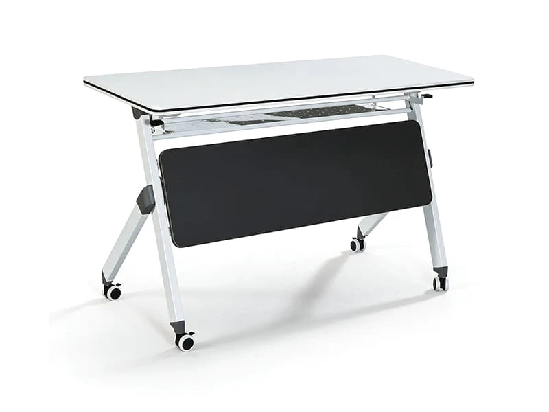 Folding Training Table Flip Top Conference Table with Wheels for Office