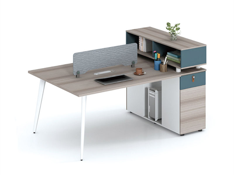 Office Desk Benching Workstation with Storage & Bookshelf