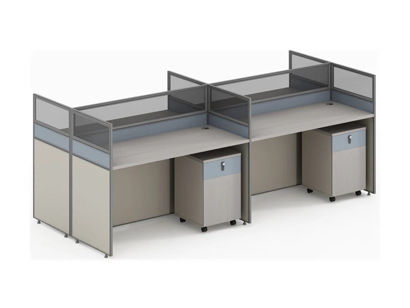 Modern Office Cubicle Table | Modular Multi-Person Workstation 