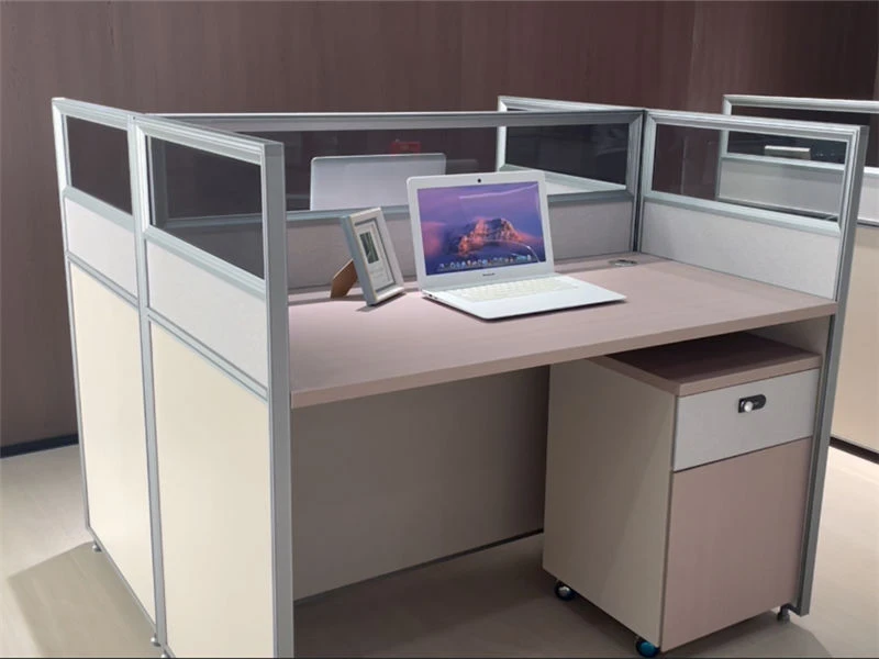 Modern Office Cubicle Table | Modular Multi-Person Workstation 