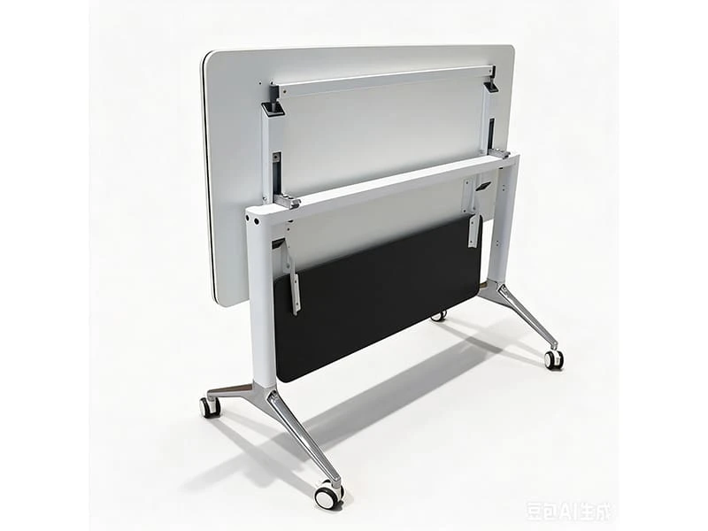Modern Flip-Top Training Table with Wheels for Offices
