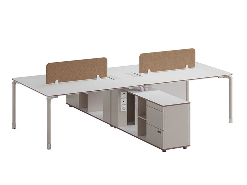 Office Bench Workstations with Side Cabinets
