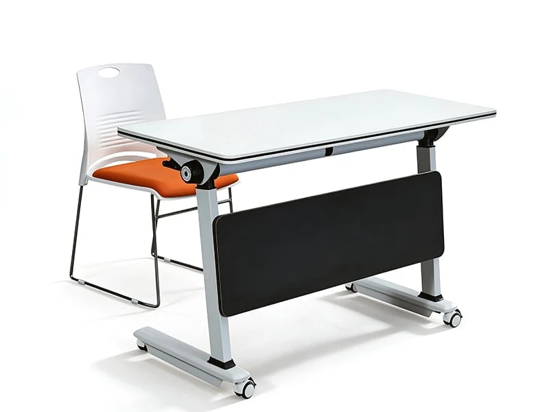 Commercial Flip-Top Training Table with Lockable Wheels