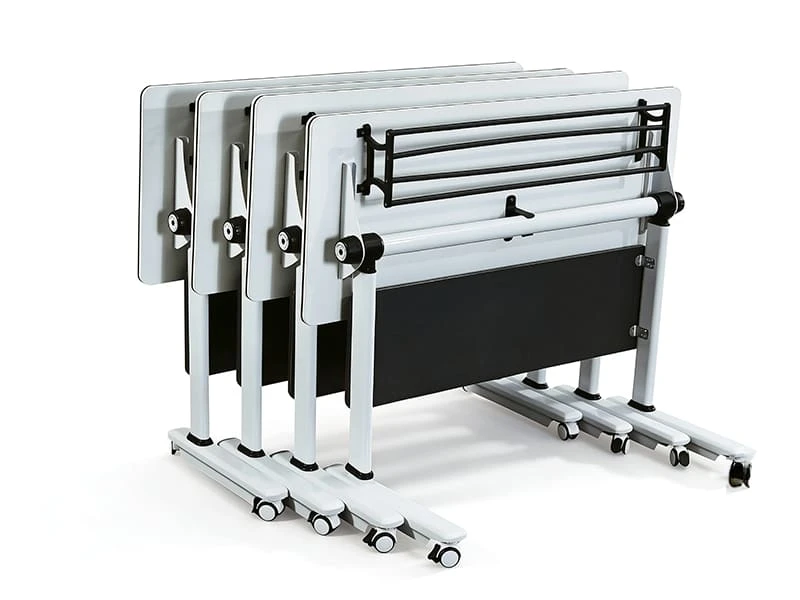 Affordable Flip-Top Training Table with Lockable Casters