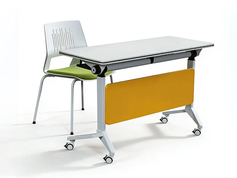 Modern Training Table Office Desk Foldable Training Table with Lockable Casters