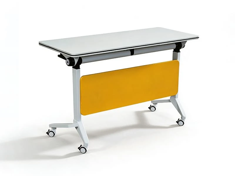 Modern Training Table Office Desk Foldable Training Table with Lockable Casters