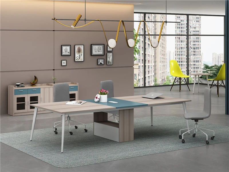 Oak Conference Table for Office | 8 Seater Meeting Room Desk