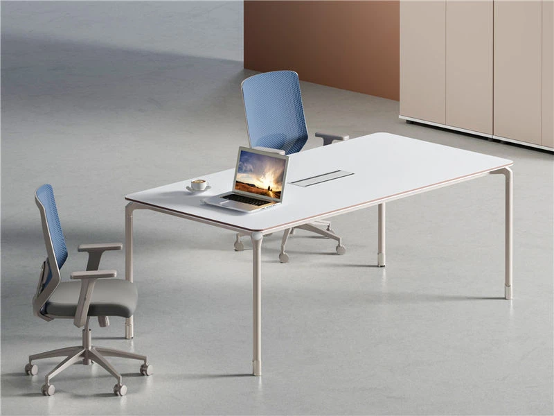 White Conference Room Table for Office Meetings & Seminars