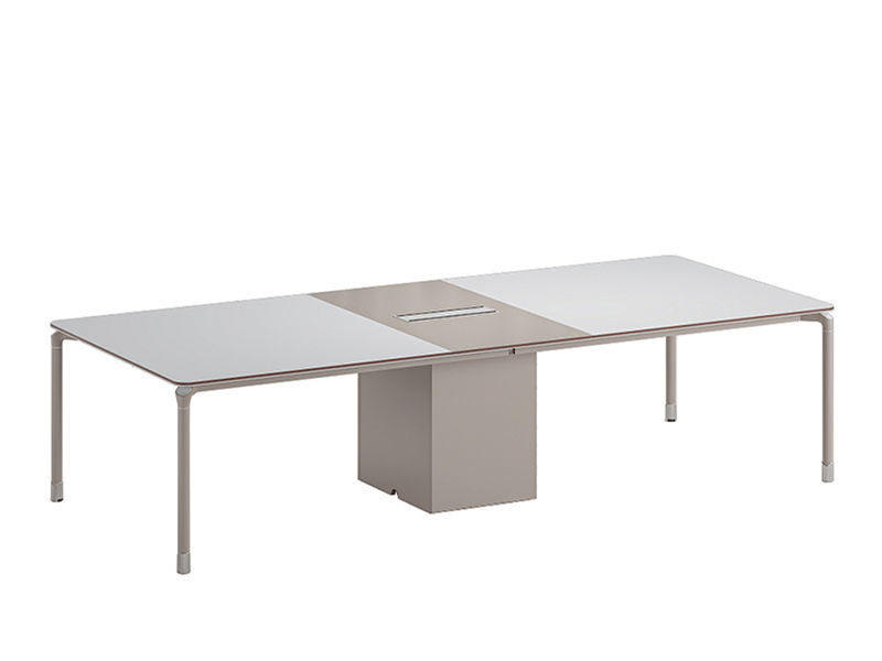 White Conference Room Table for Office Meetings & Seminars