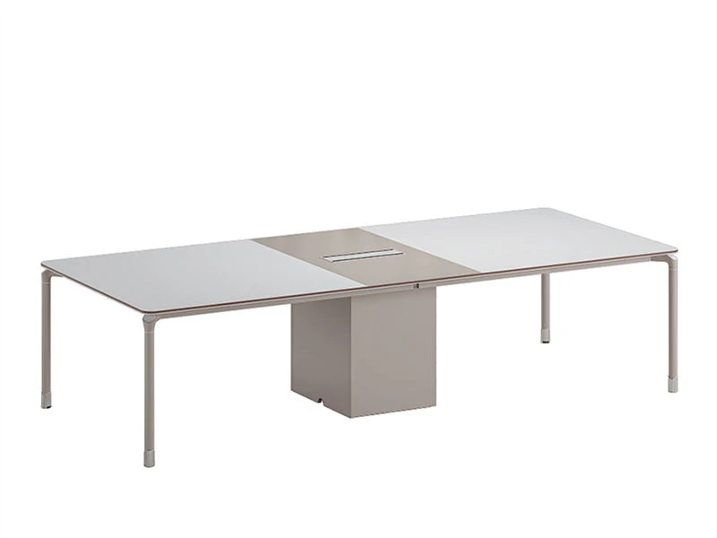 White Conference Room Table for Office Meetings & Seminars
