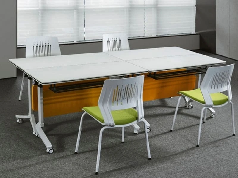 Modern Training Table Office Desk Foldable Training Table with Lockable Casters
