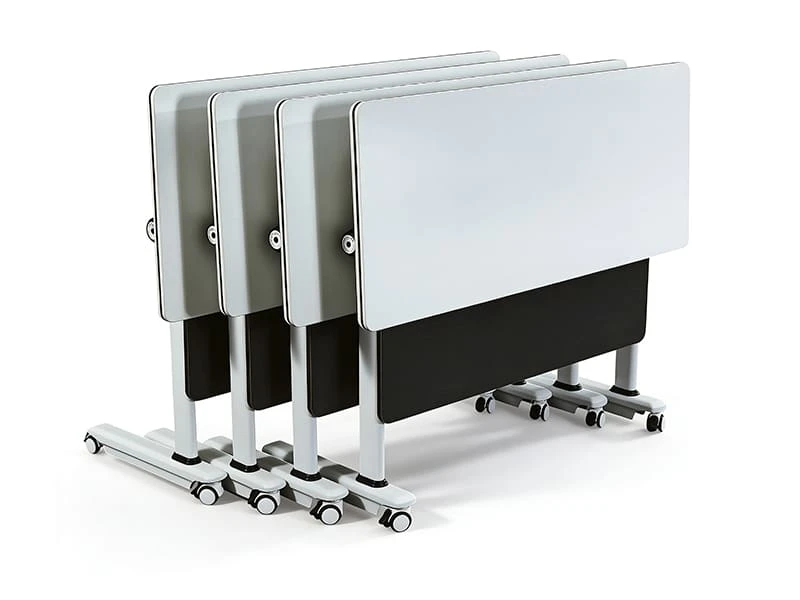 Affordable Flip-Top Training Table with Lockable Casters