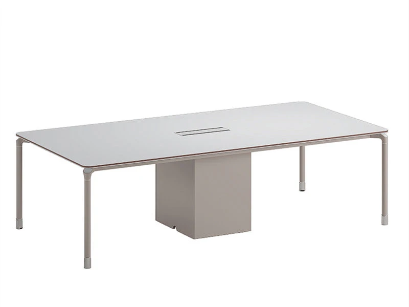 White Conference Room Table for Office Meetings & Seminars