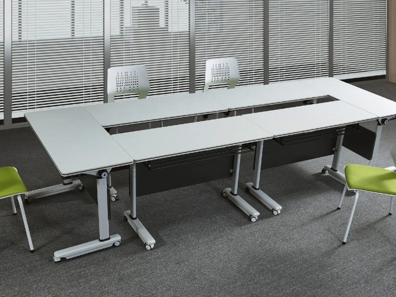 Affordable Flip-Top Training Table with Lockable Casters