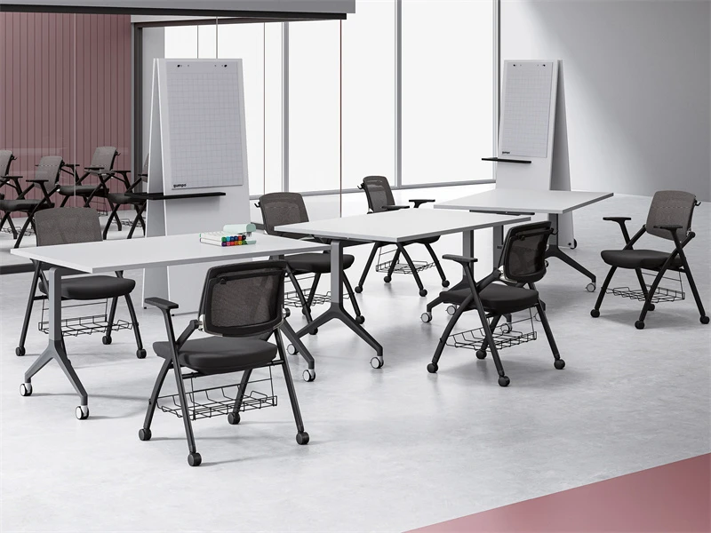 Black Stackable Chairs for Office Conference, Classroom
