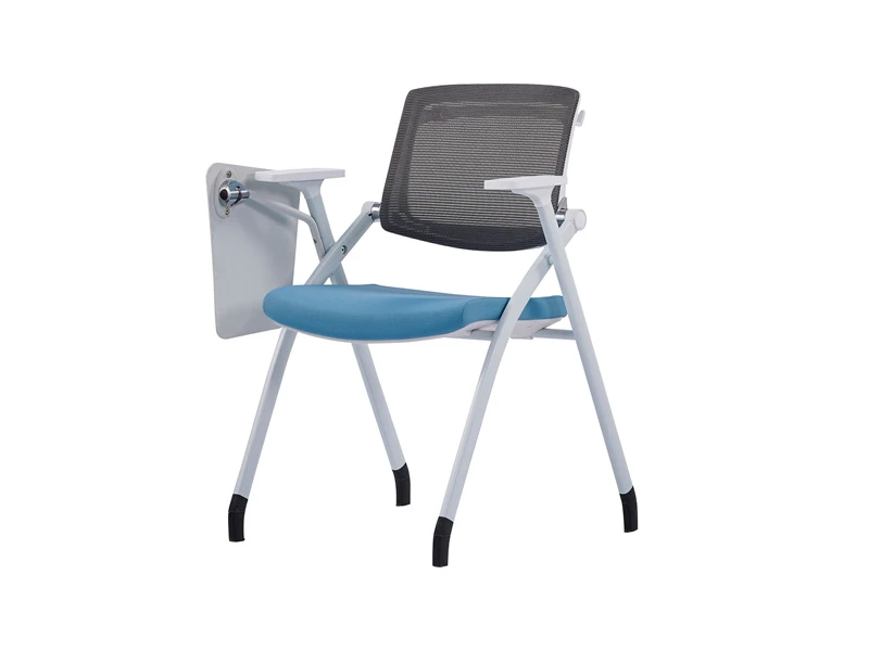  Gray Mesh Back Nesting Guest Chairs with White Frame