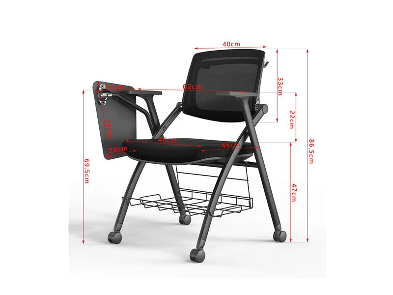 Black Stackable Chairs for Office Conference, Classroom