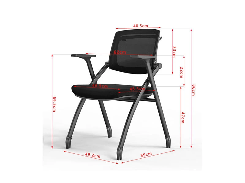 Black Stackable Chairs for Office Conference, Classroom