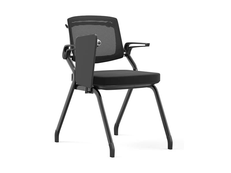 Black / Gray Stacking Conference Chair with Flip-up Arms 