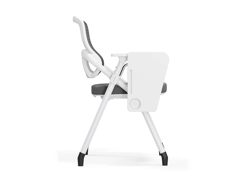 Grey Desk Chair with Arms for Office Conference Room
