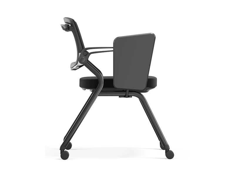 Black / Gray Stacking Conference Chair with Flip-up Arms 