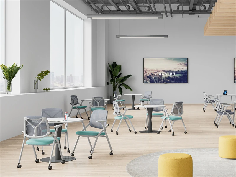 White Conference Room Chairs with Wheels | Office Chair