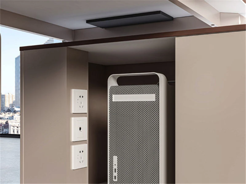 Minimalist Executive Computer Desk with Drawer & Side Cabinet