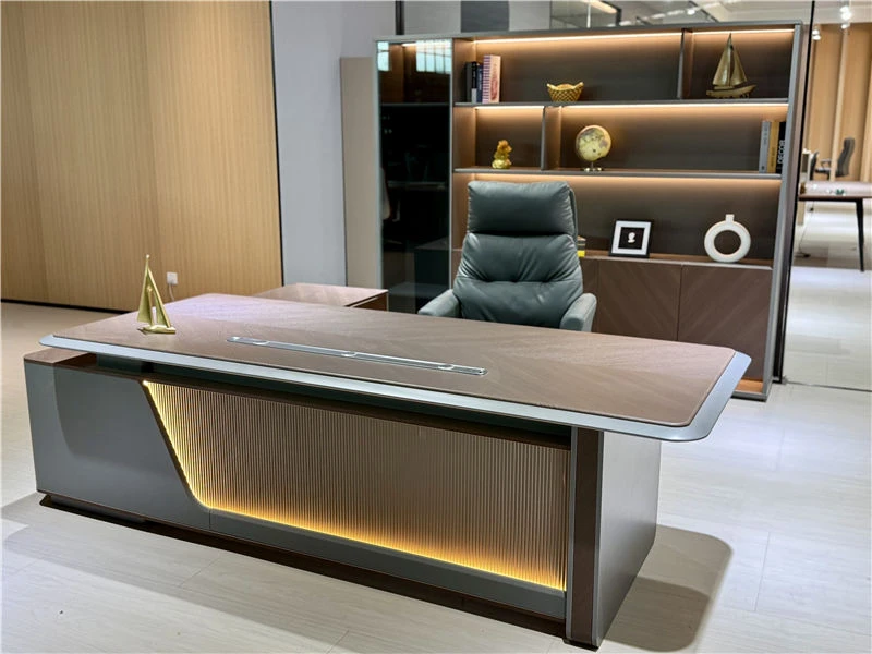 Small Modern L Shaped Manager Desks for Home Office