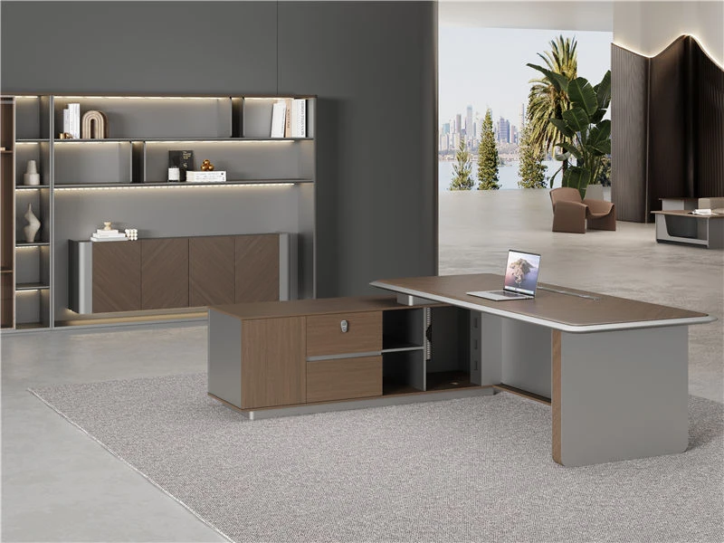 Small Modern L Shaped Manager Desks for Home Office