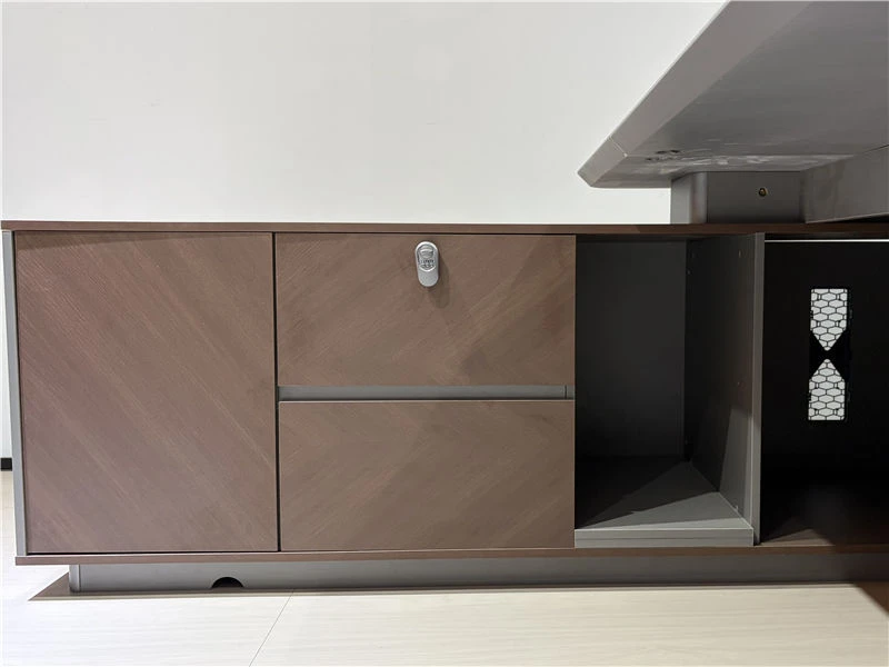 Large Contemporary Executive Office Desk | Big Desk with Drawers