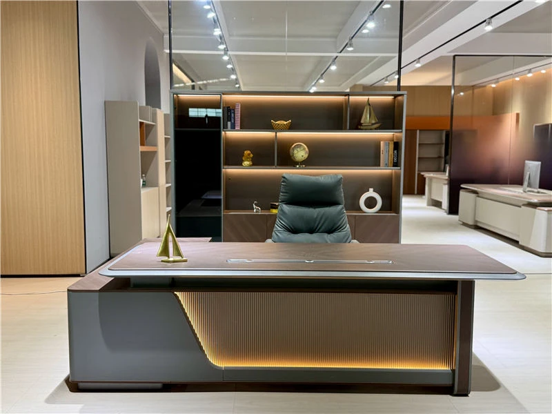 Small Modern L Shaped Manager Desks for Home Office