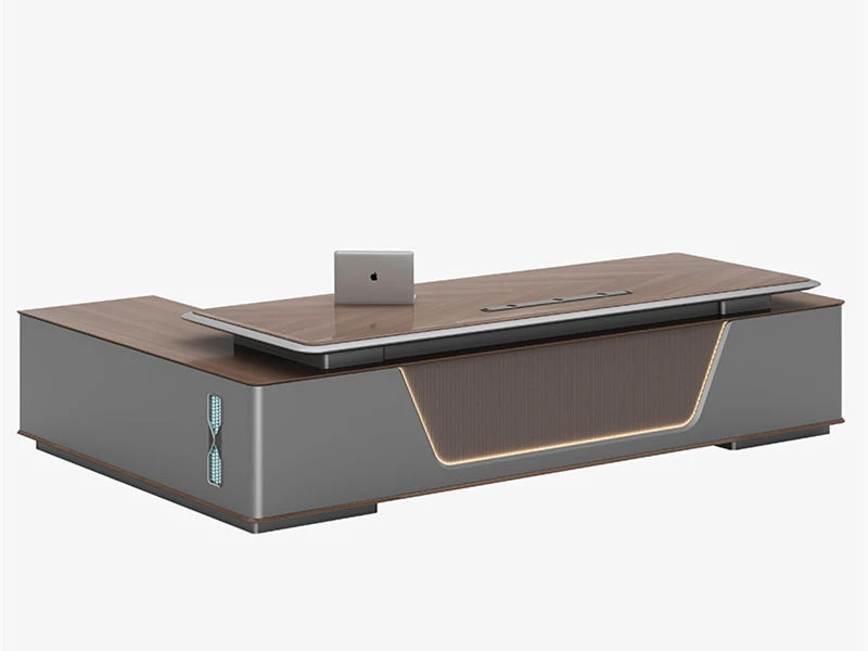 Large Contemporary Executive Office Desk | Big Desk with Drawers