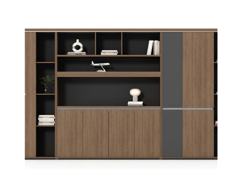 Executive Combination File Cabinet | Modern Office Shelf Hutch