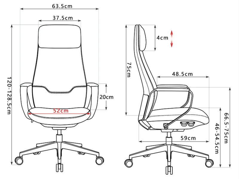 Luxurious High Back Leather Executive Desk Chairs